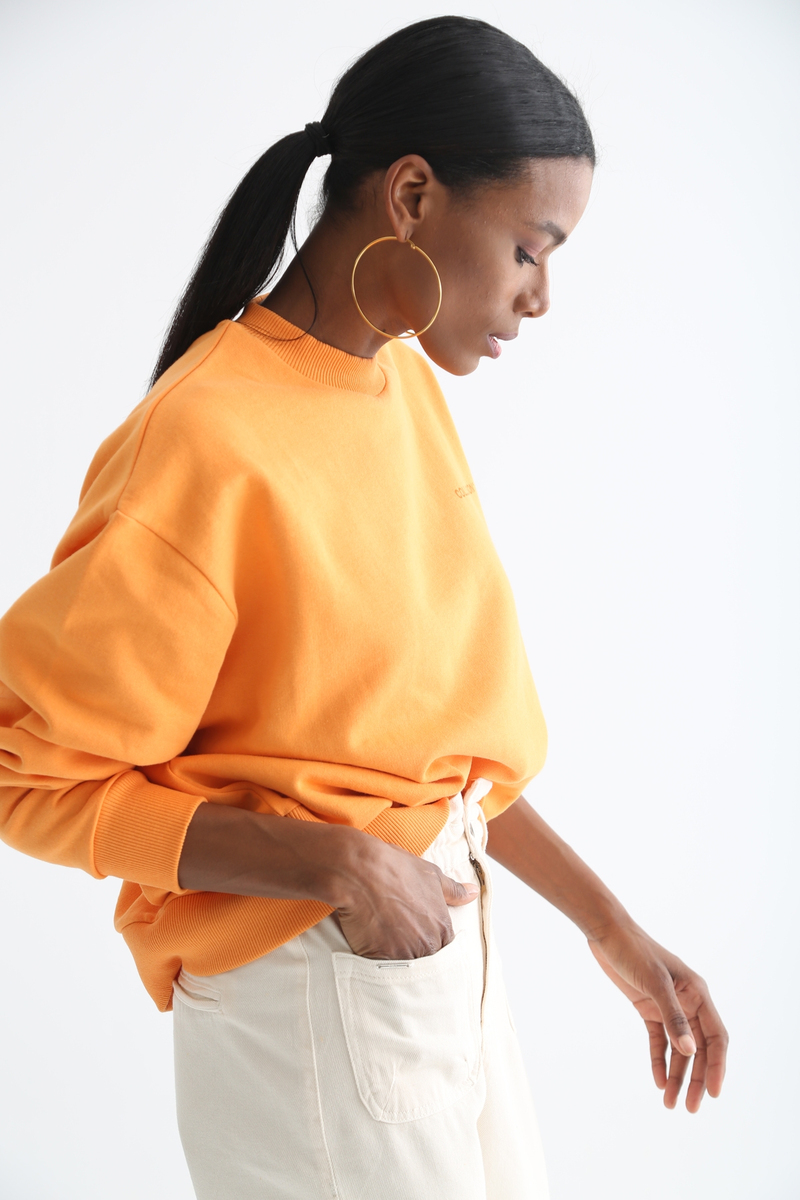 Turuncu Basic Sweatshirt 
