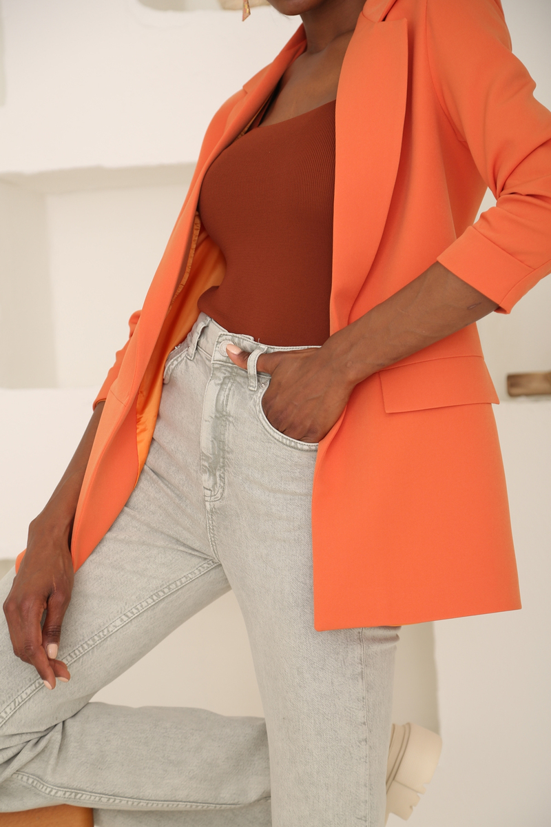 Turuncu Duble Kol Blazer ceket 3150