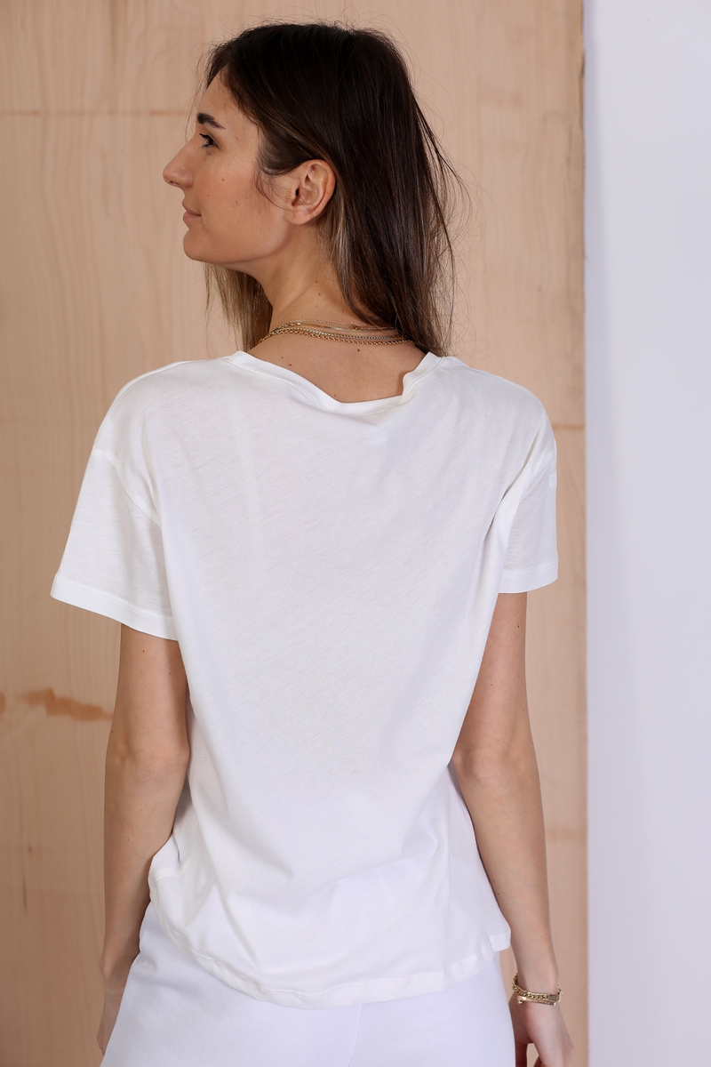 Turuncu Neon Baskılı Tshirt