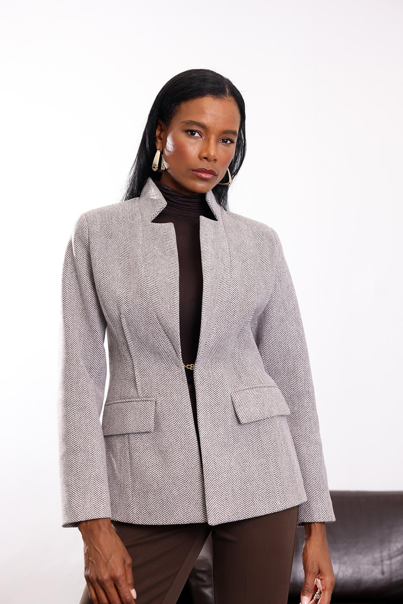 Vizon Dik Yaka Blazer Ceket 355717