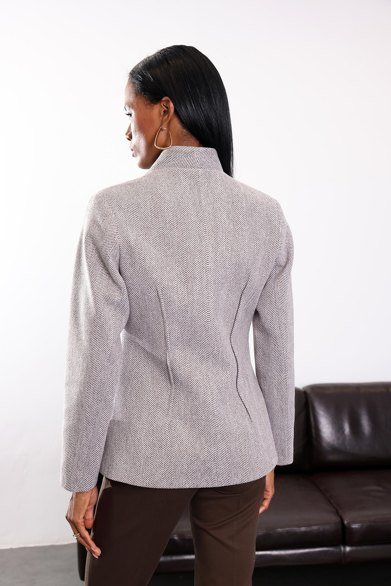 Vizon Dik Yaka Blazer Ceket 355717