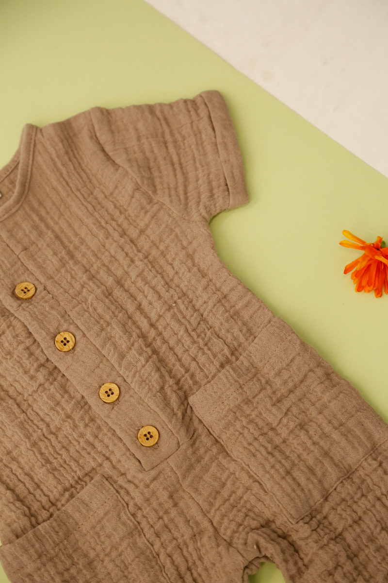 Vizon Unisex Düğmeli Müslin Tulum 10029-075