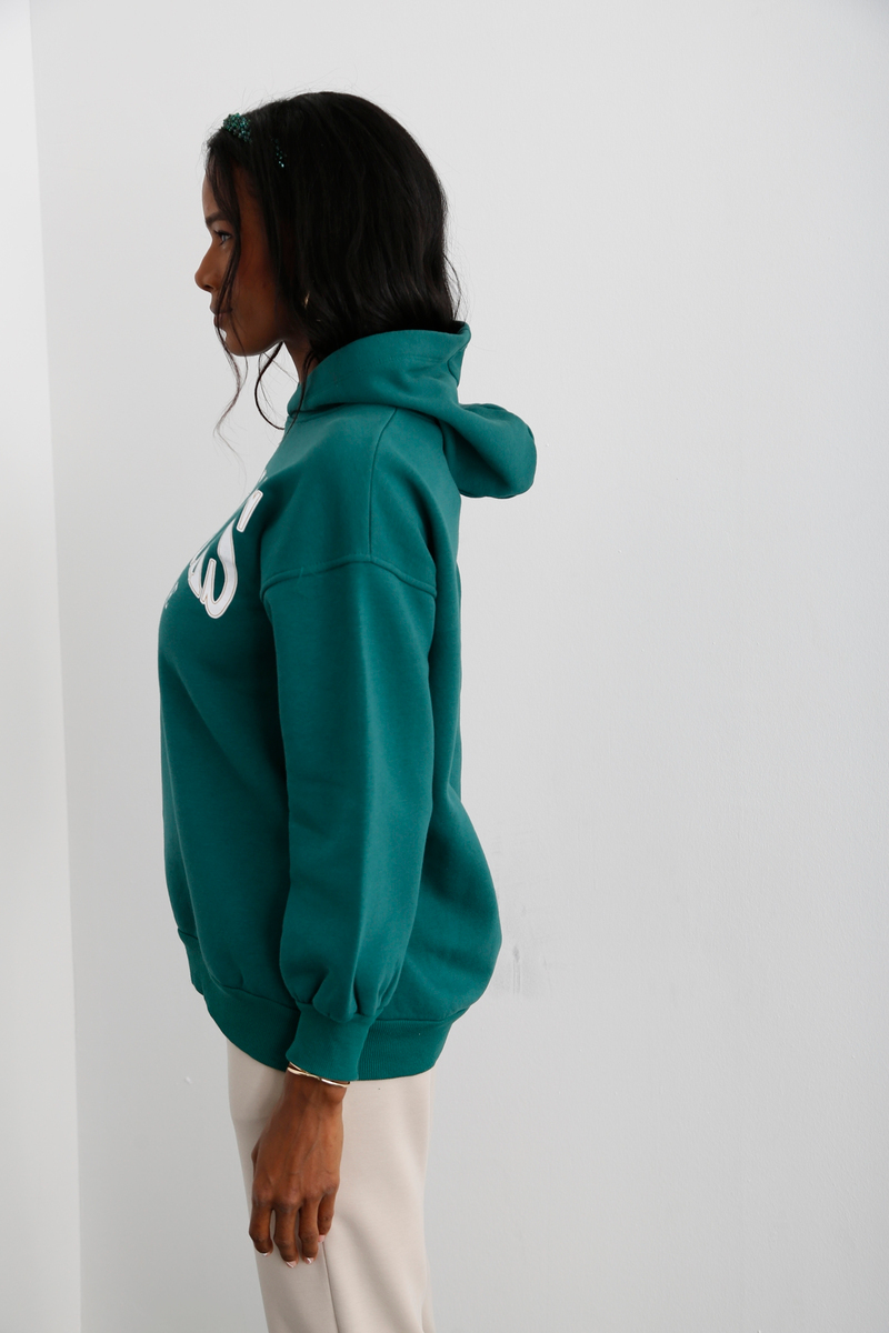 Yeşil Big Peaks Baskılı Şardonlu Sweatshirt 3603