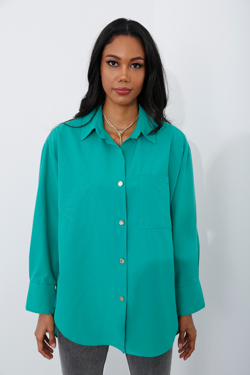 Yeşil Büstiyer Gömlek Takım 13019