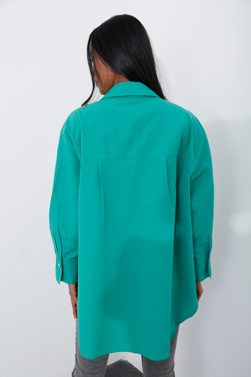 Yeşil Büstiyer Gömlek Takım 13019