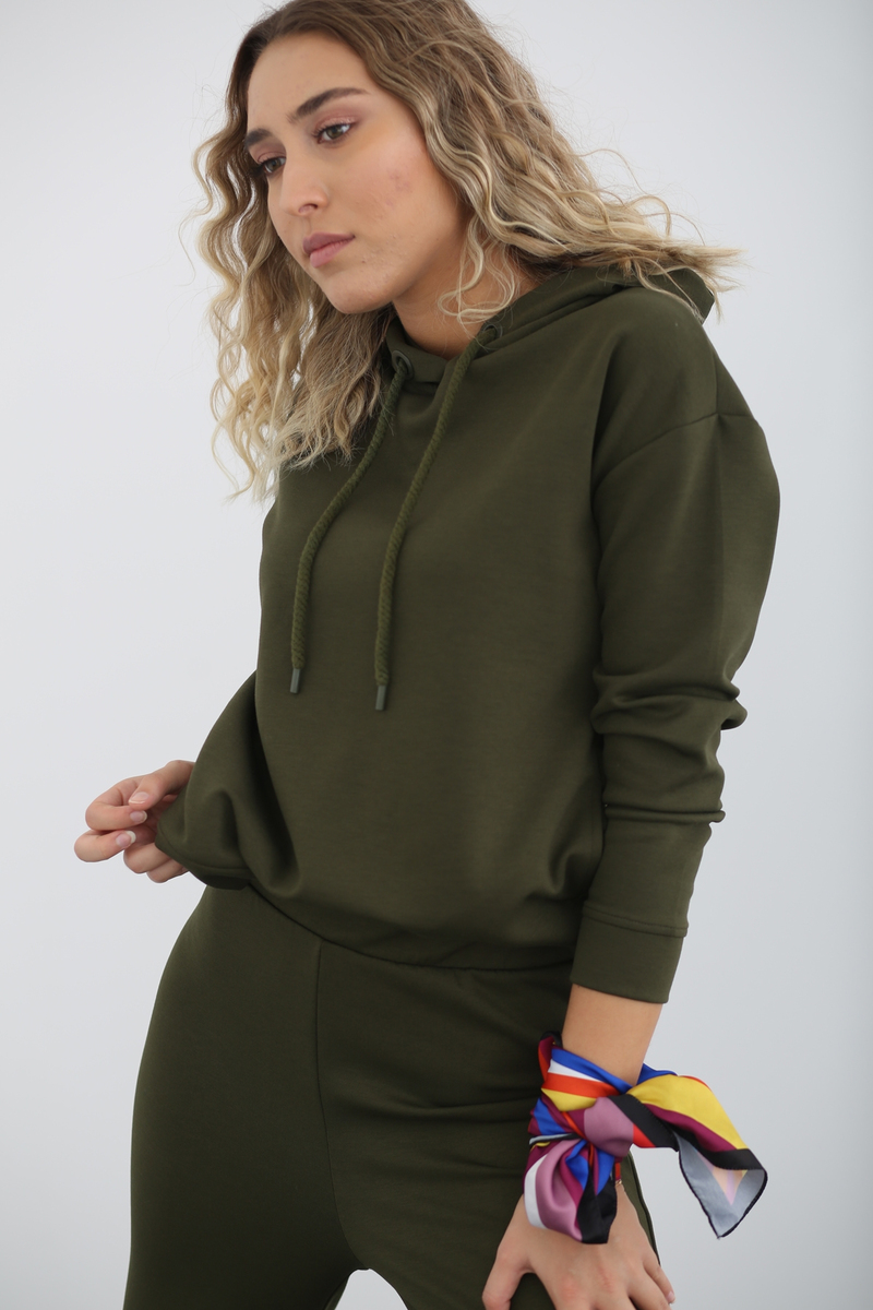 Yeşil Geniş Paça Pantolon Takım 3283