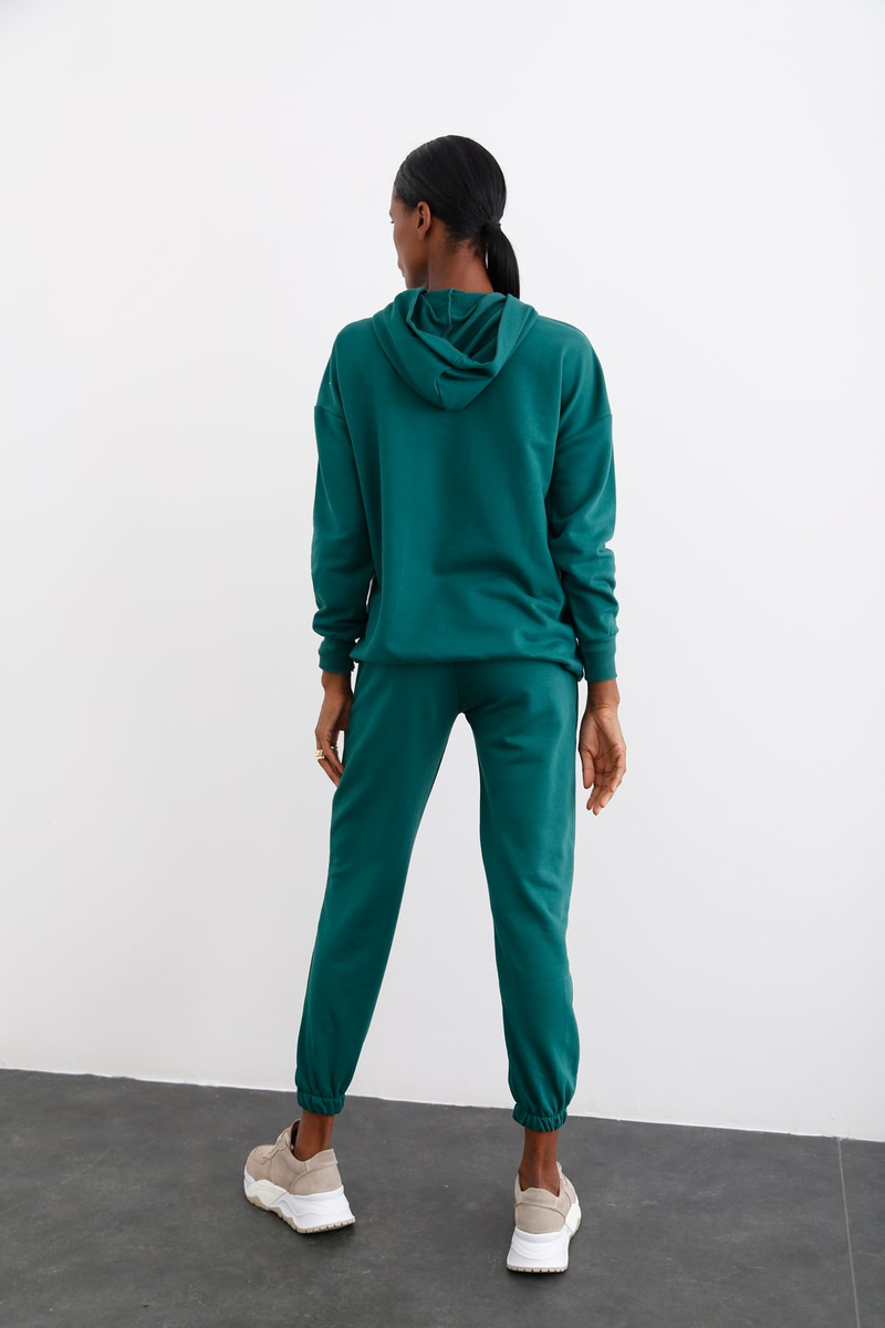 Yeşil Kanguru Cepli Sweatshirt 3234