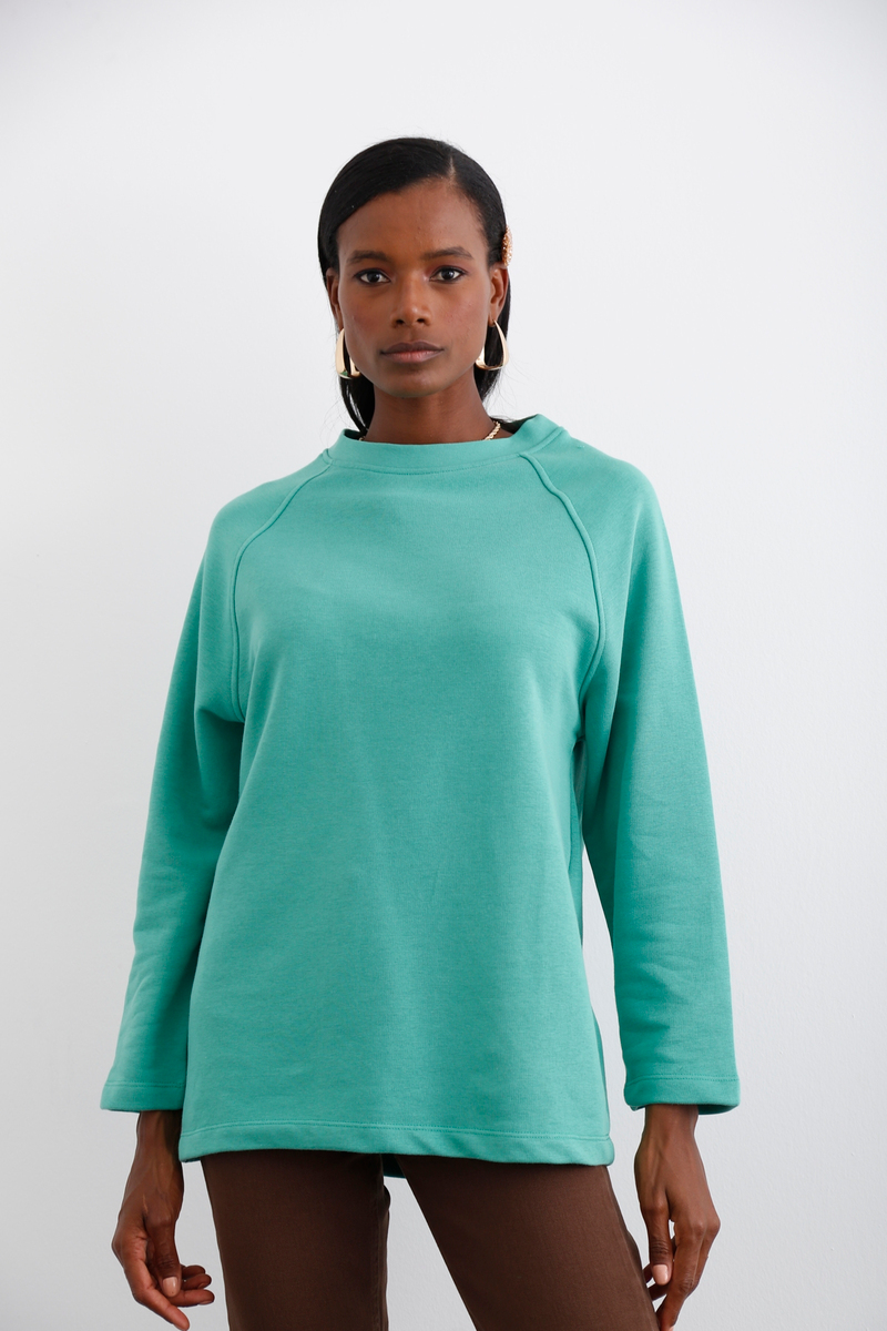 Yeşil Reglan Kol Sweatshirt 20026