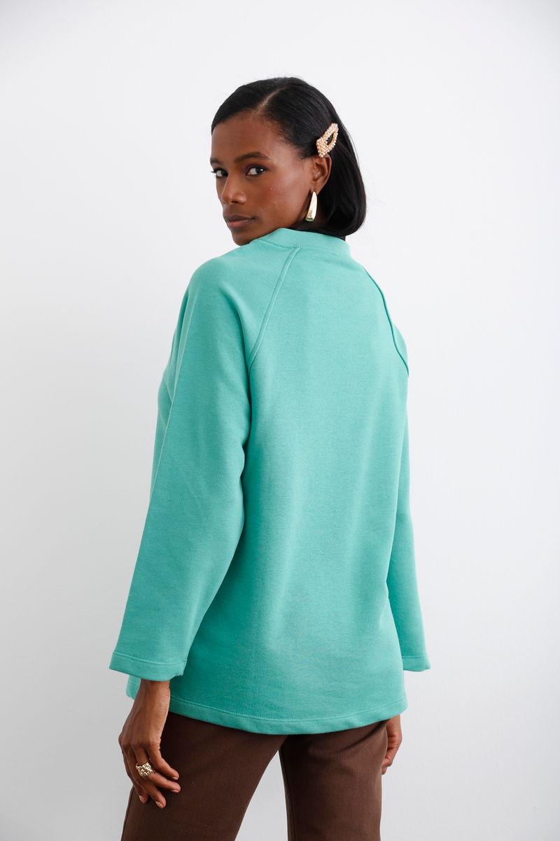 Yeşil Reglan Kol Sweatshirt 20026