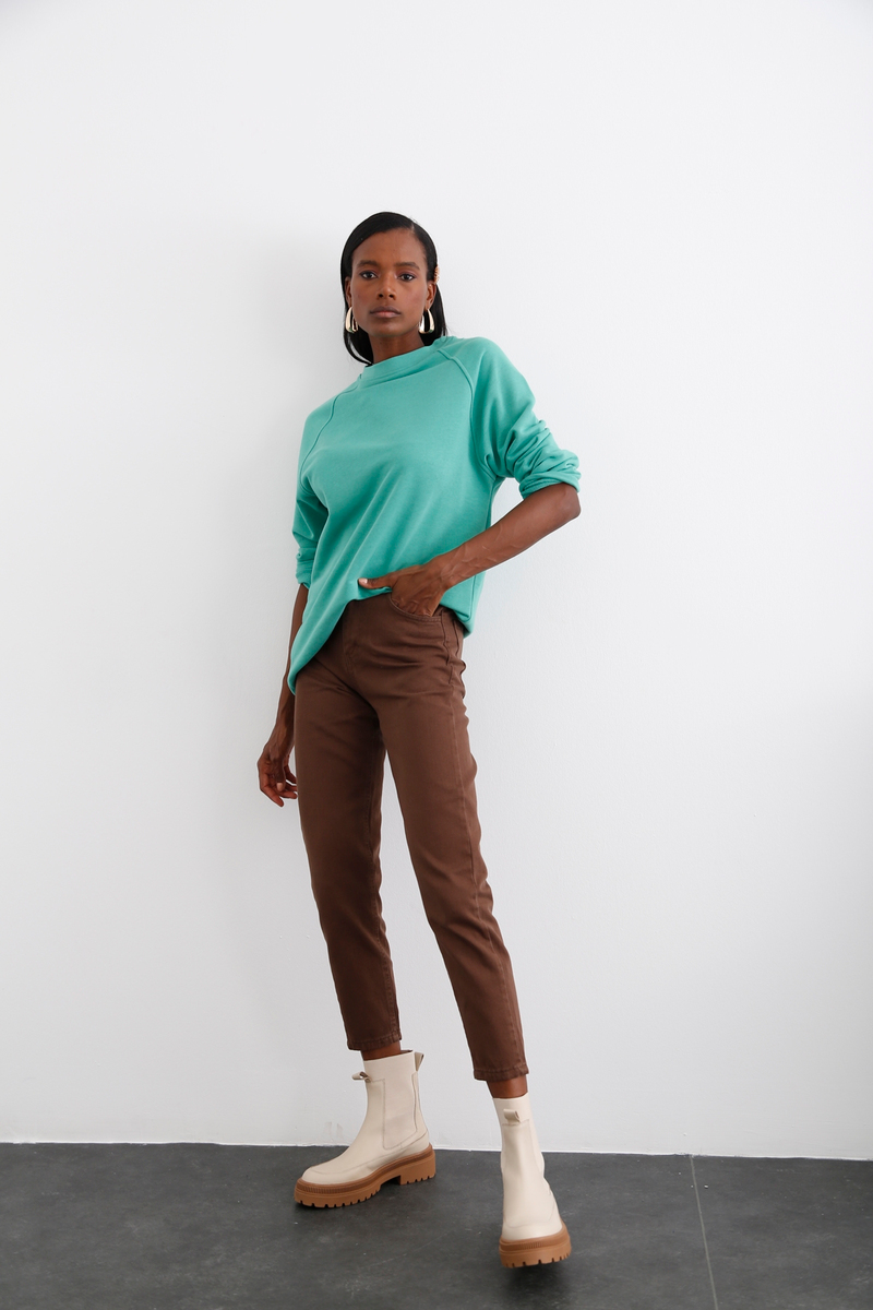 Yeşil Reglan Kol Sweatshirt 20026