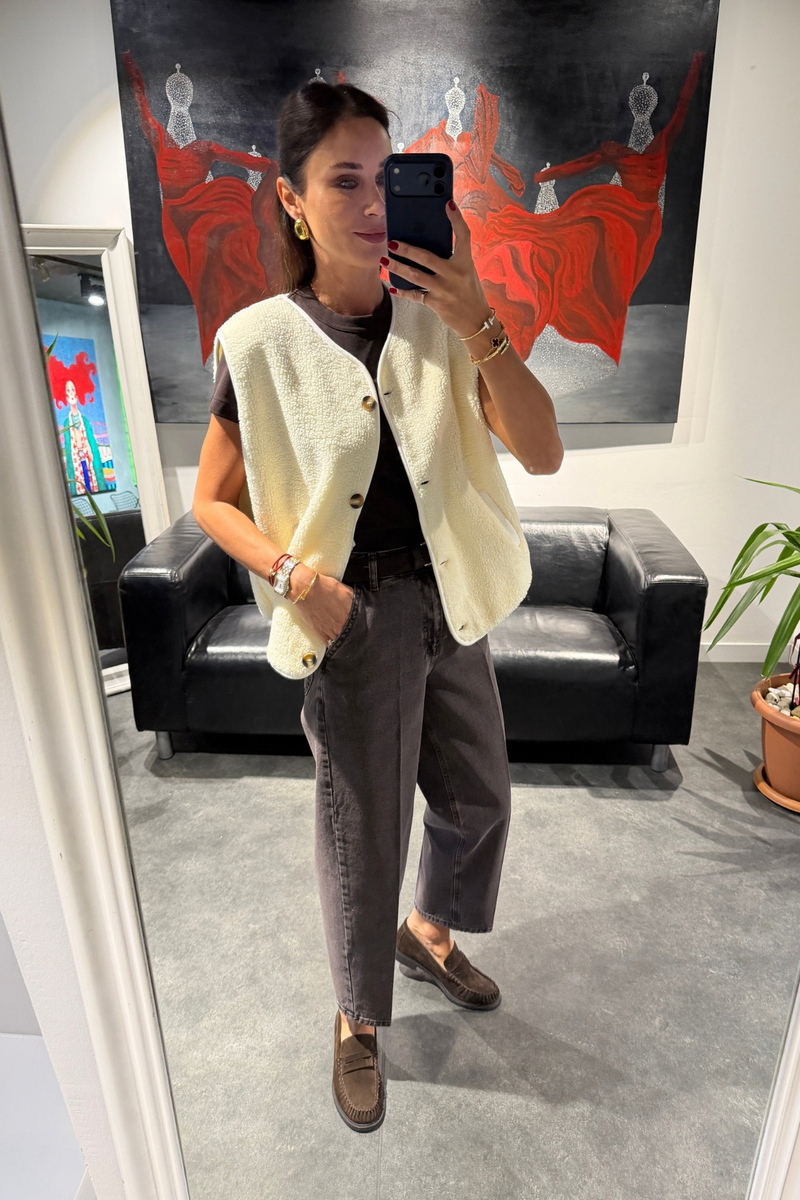Yıkamalı Kahve Baggy Jean 3001