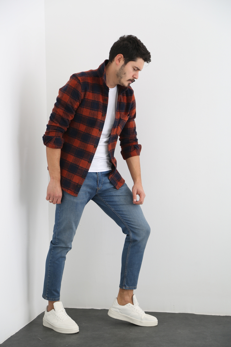 Yıkamalı Mavi Erkek Regular Jean 3879-R