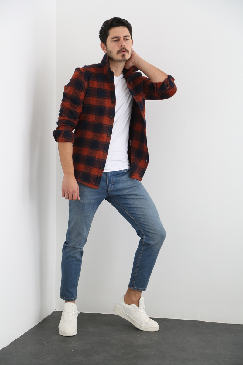 Yıkamalı Mavi Erkek Regular Jean 3879-R