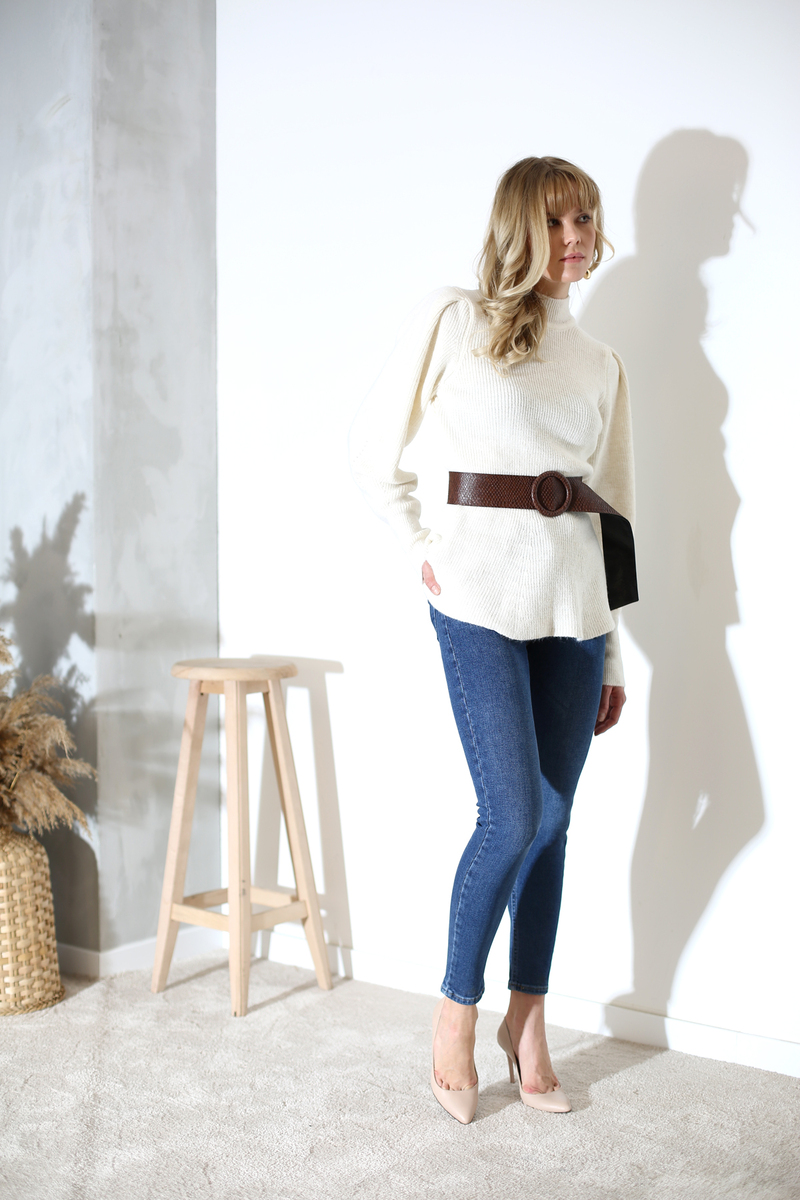 Yıkamalı Mavi Süper Skinny Jean-D165