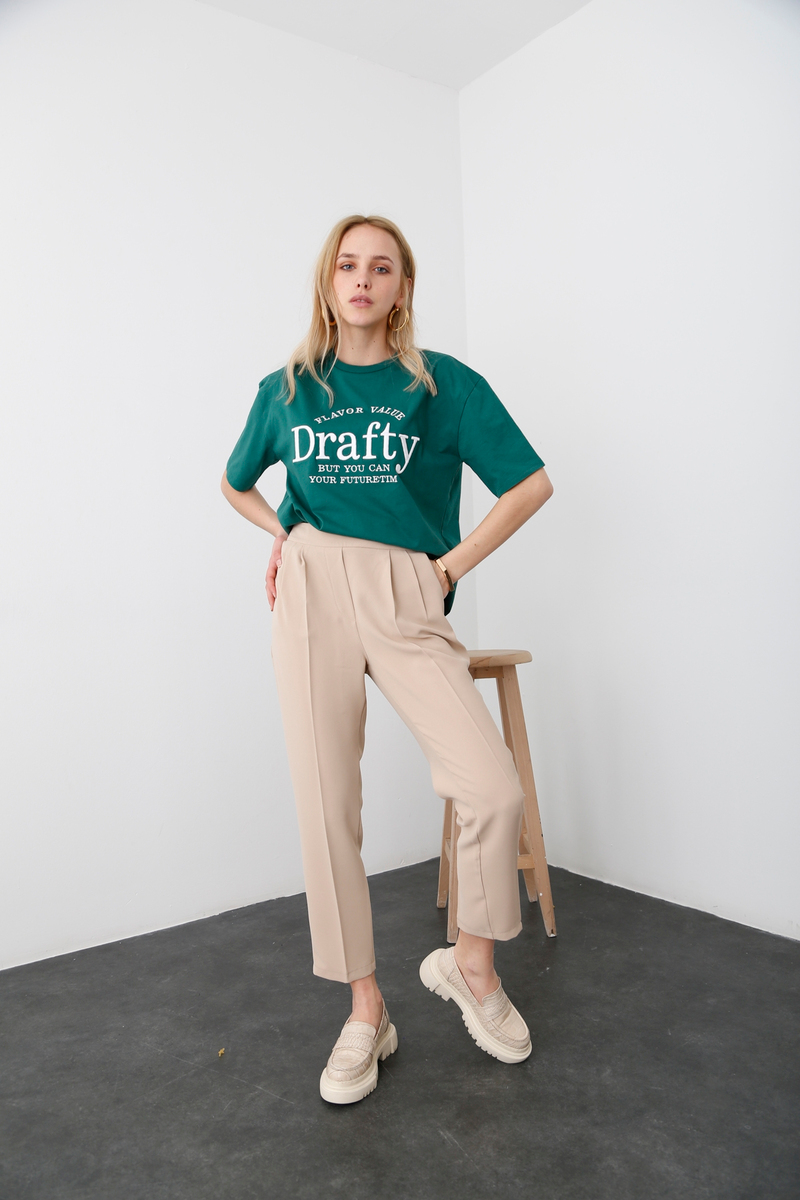 Zümrüt Drafty Nakışlı Tshirt 3652