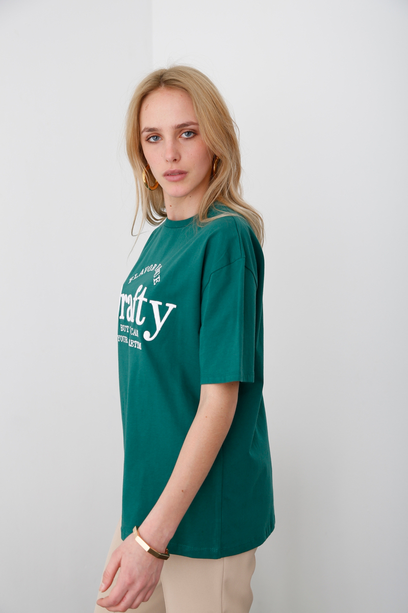 Zümrüt Drafty Nakışlı Tshirt 3652