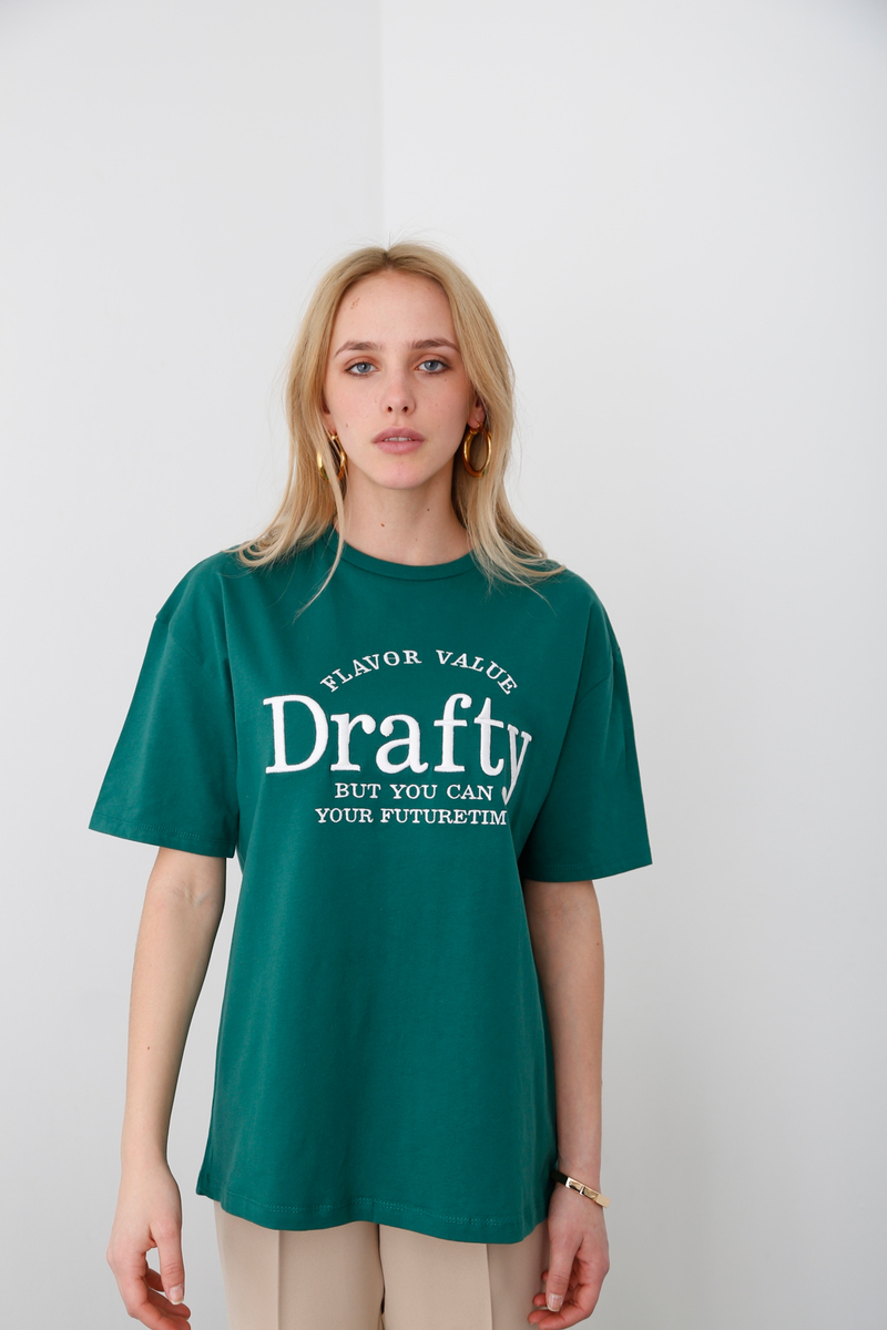 Zümrüt Drafty Nakışlı Tshirt 3652