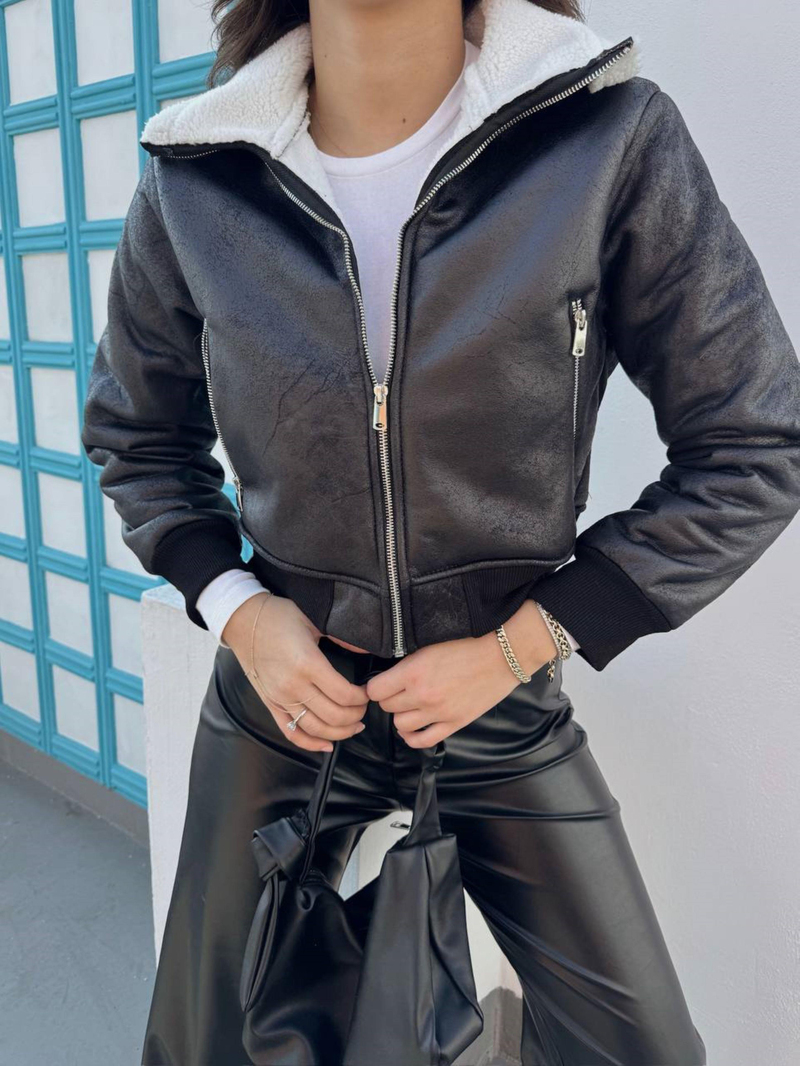 Ribana Detay Crop Kaban 2148 SİYAH