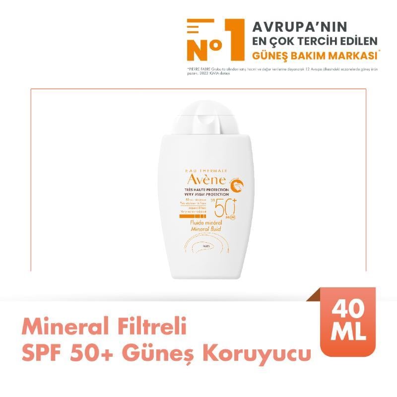 Avene Fluide Mineral Spf 50 Faktör 40 Ml Güneş Kremi