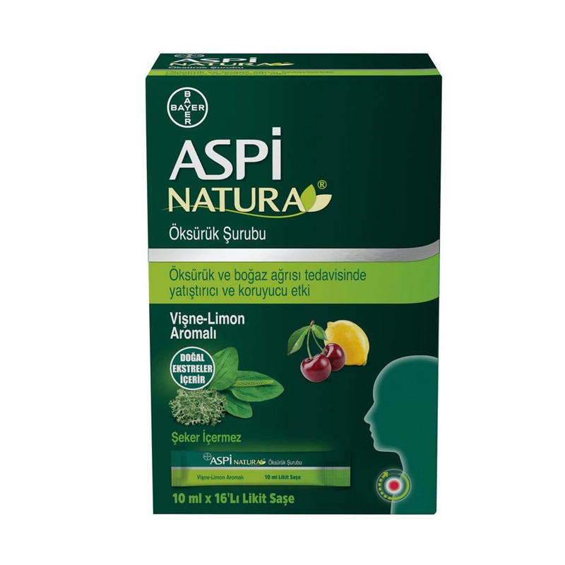 Bayer Aspi Natura 10 ml x 16 Likit Saşe (vişne-limon Aromalı)