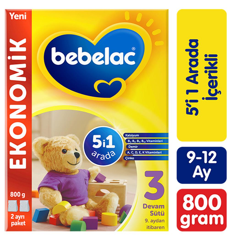 Bebelac 3 Devam Sütü 800 gr 9-12 Ay
