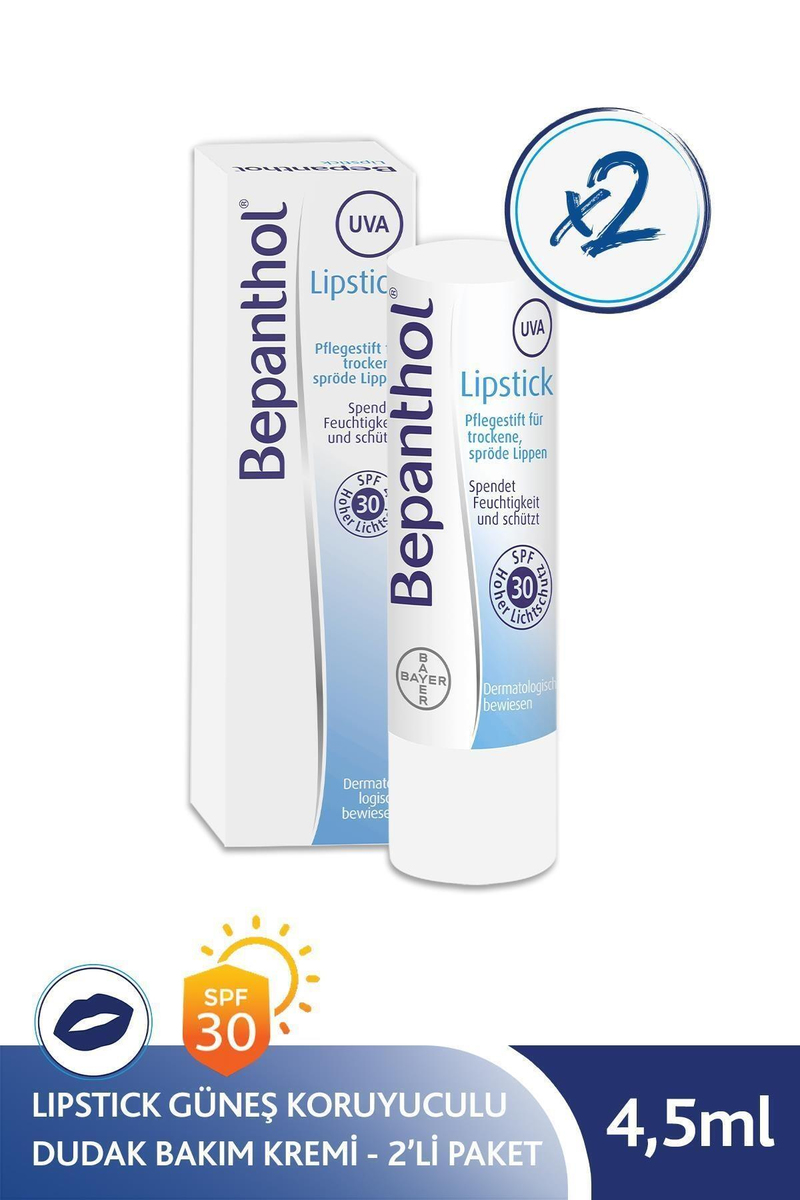 Bepanthol Lipstick Spf 30  Dudak Kremi 4,5 gr x2