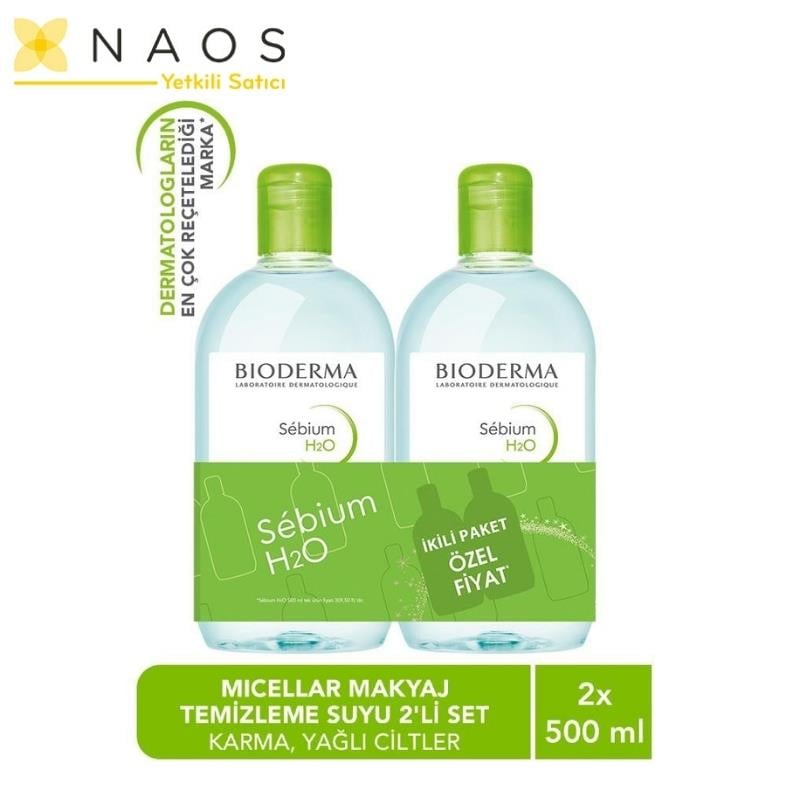 Bioderma Sebium H2O Misel Su 500 ml x2 Adet