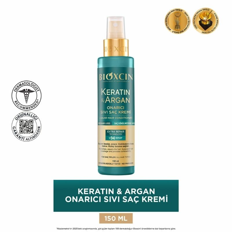 Bioxcin Keratin & Argan Onarıcı Sıvı Saç Kremi 150 ml