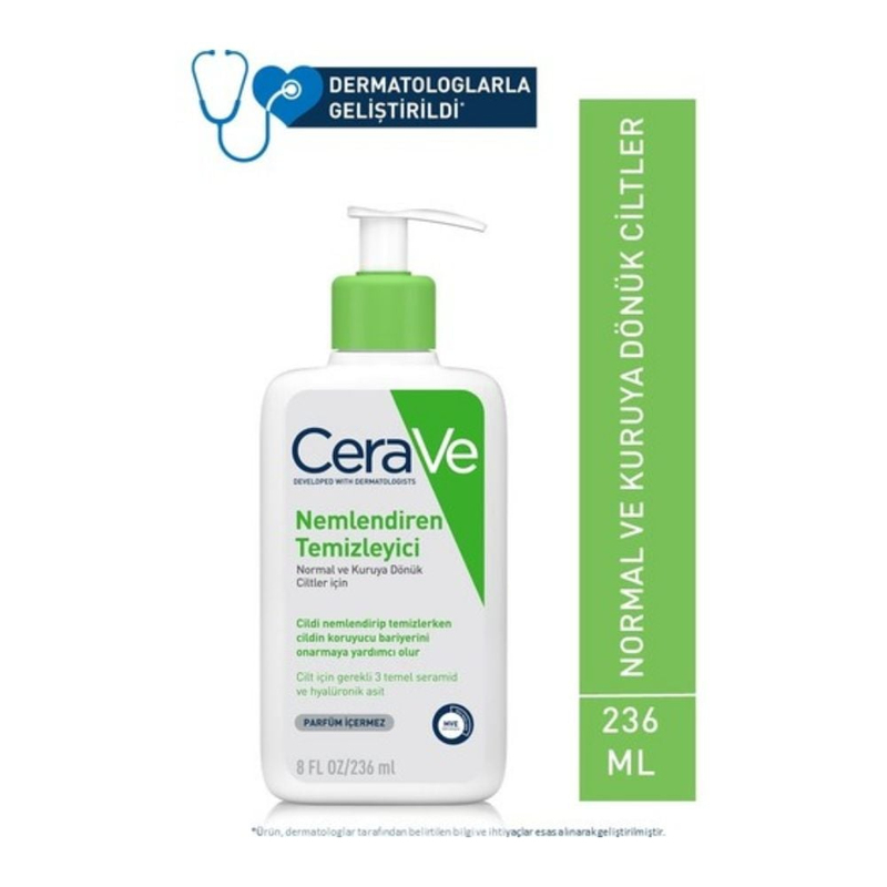 Cerave Nemlendiren Temizleyici Normal & Kuru Ciltler Yüz Vücut 236 ml