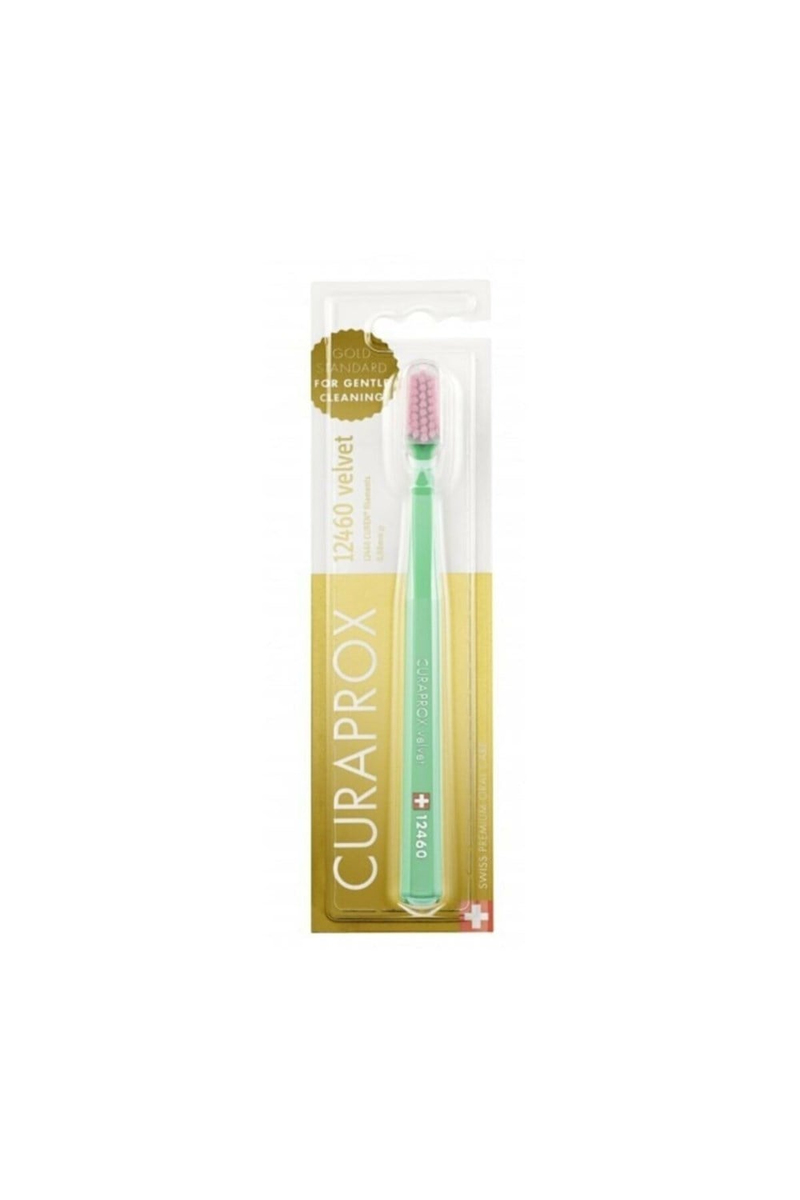 Curaprox 12460 Velvet Diş Fırçası - Açık Yeşil-Pembe