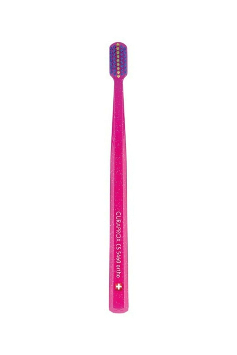 Curaprox 5460 Ortodontik Diş Fırçası Pembe-Mavi