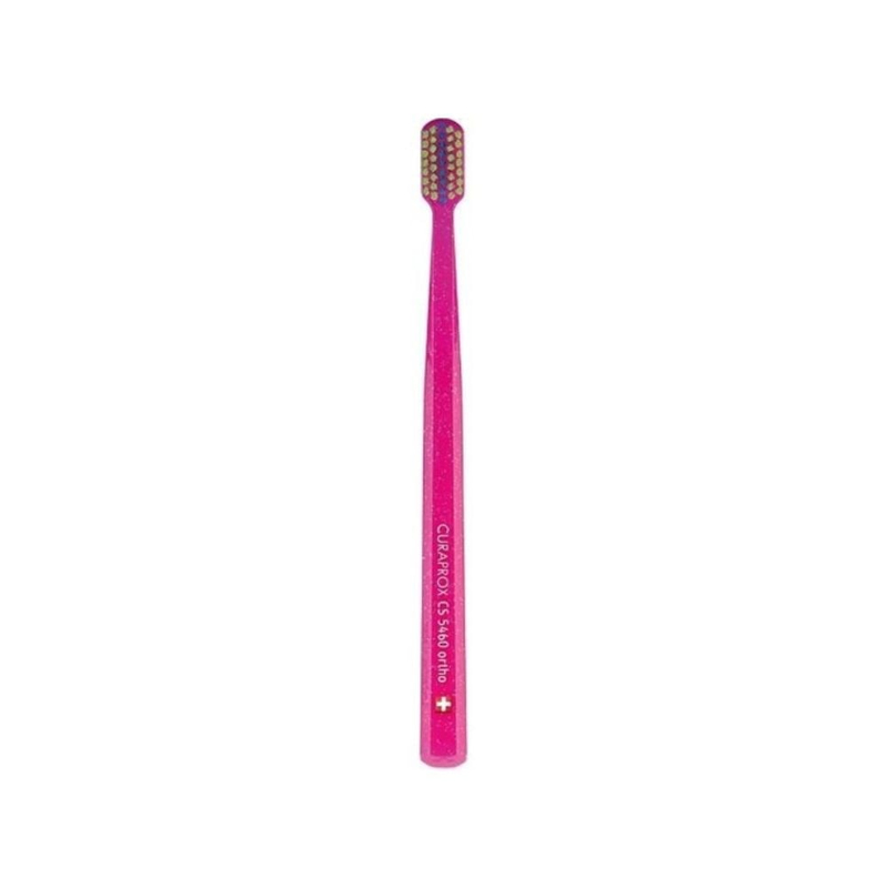 Curaprox 5460 Ortodontik Diş Fırçası Pembe-Yeşil