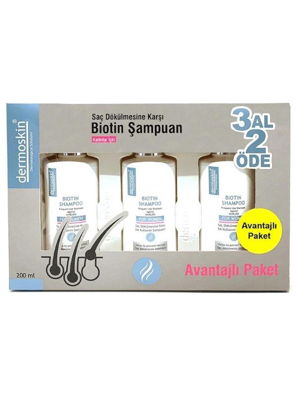 Dermoskin Biotin Şampuan Kadın 3 Al 2 Öde
