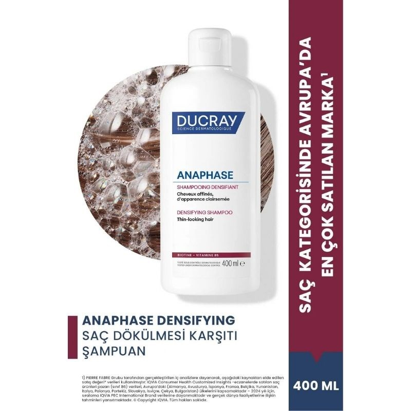 Ducray Anaphase Şampuan Plus 400 ml Saç Dökülmesine Karşı