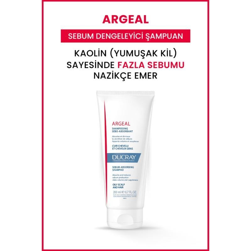 Ducray Argeal Sebum Absorbing Shampoo 200 ml
