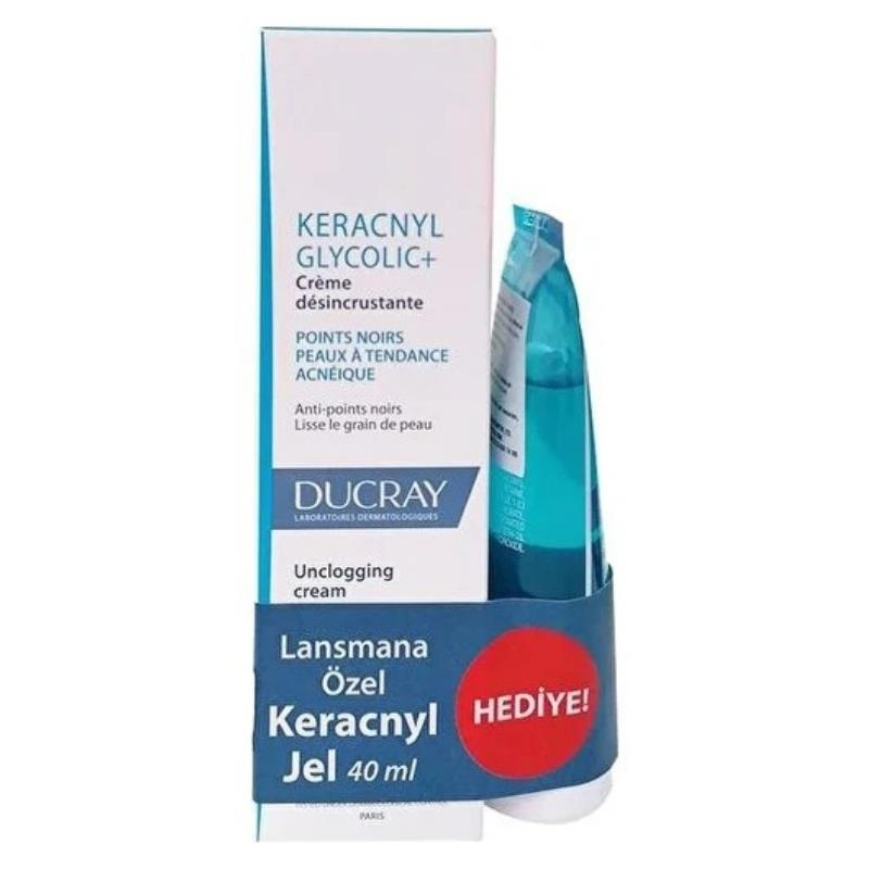 Ducray  Glycolic+ Cream 30 ml + Keracnyl Jel 40 ml