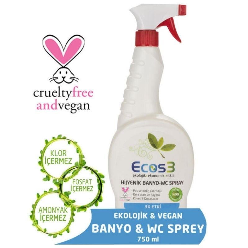 Ecos3 Banyo Ve Tuvalet Temizleyici Sprey 750 ml