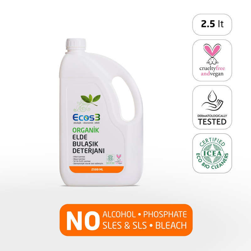 Ecos3 Organik Elde Bulaşık Deterjanı 2500 ml