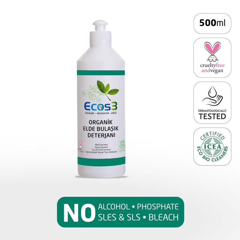Ecos3 Organik Elde Bulaşık Deterjanı 500 ml