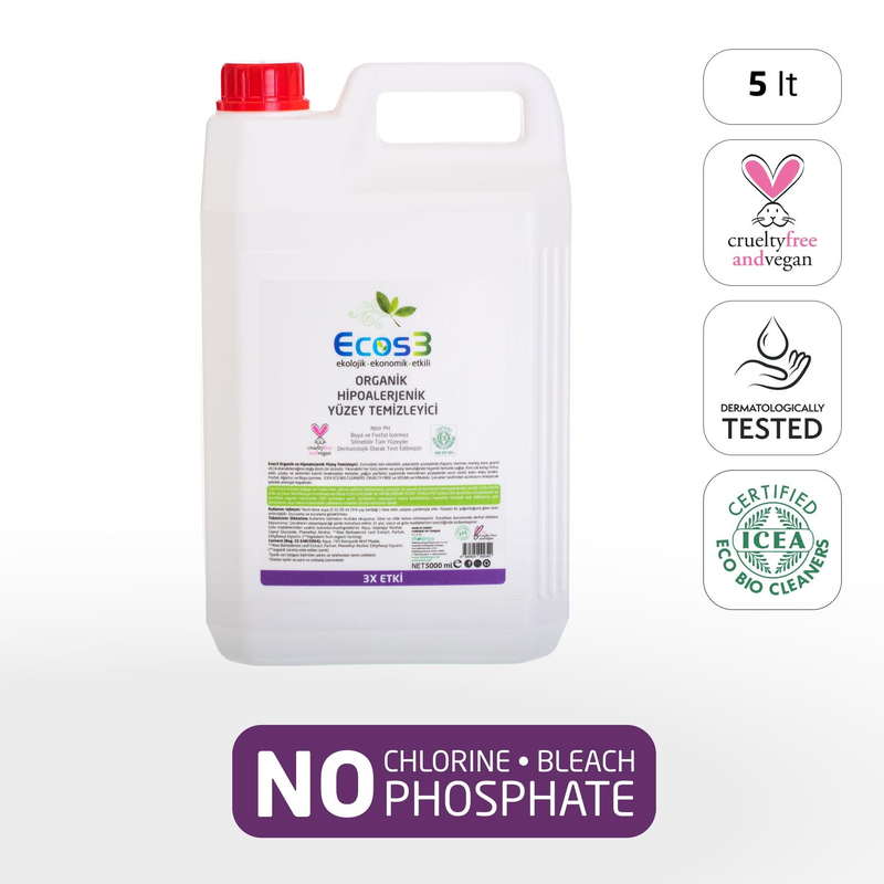 Ecos3 Organik & Hipoalerjenik Temizleyici 5000 ml