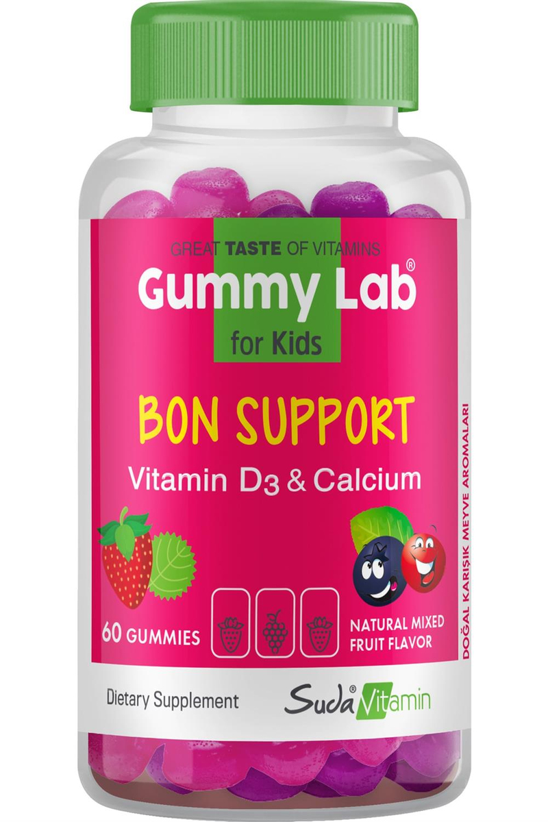 Gummylab Bon Support Kids Karışık Aroma 60 Gummies