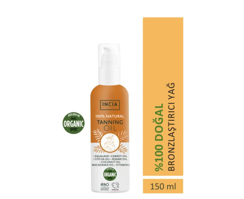 Incia Doğal Bronzlaştırıcı Güneş Yağı