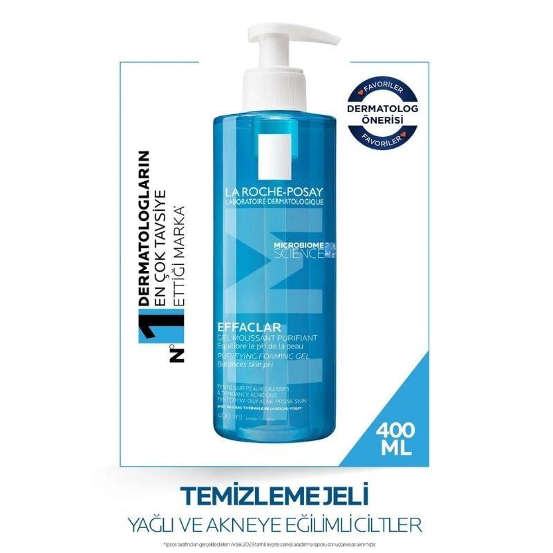 La Roche Posay Effaclar Yağlı Ciltler için Temizleme Jeli 400 ml