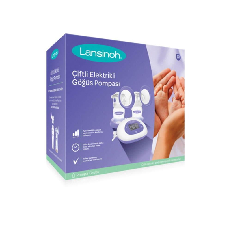 Lansinoh 2'si 1 Arada Elektrikli Göğüs Pompası