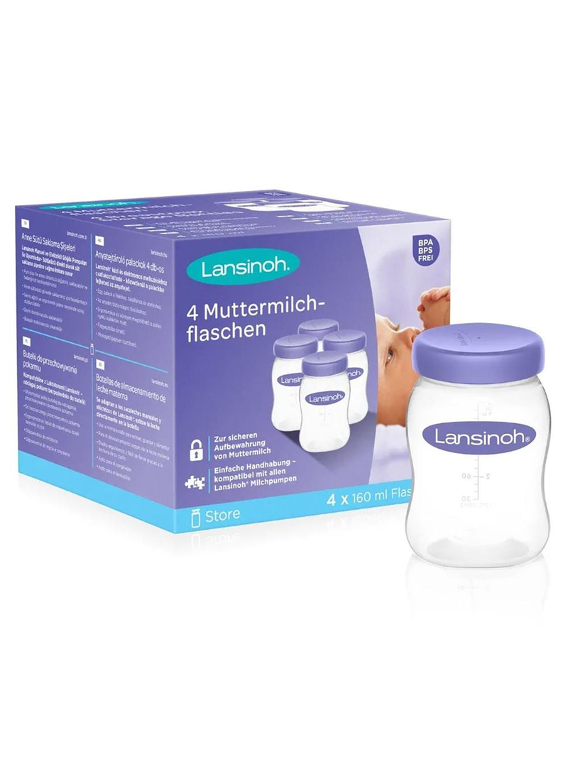 Lansinoh® Anne Sütü Saklama Şişeleri - 4 x 160ml