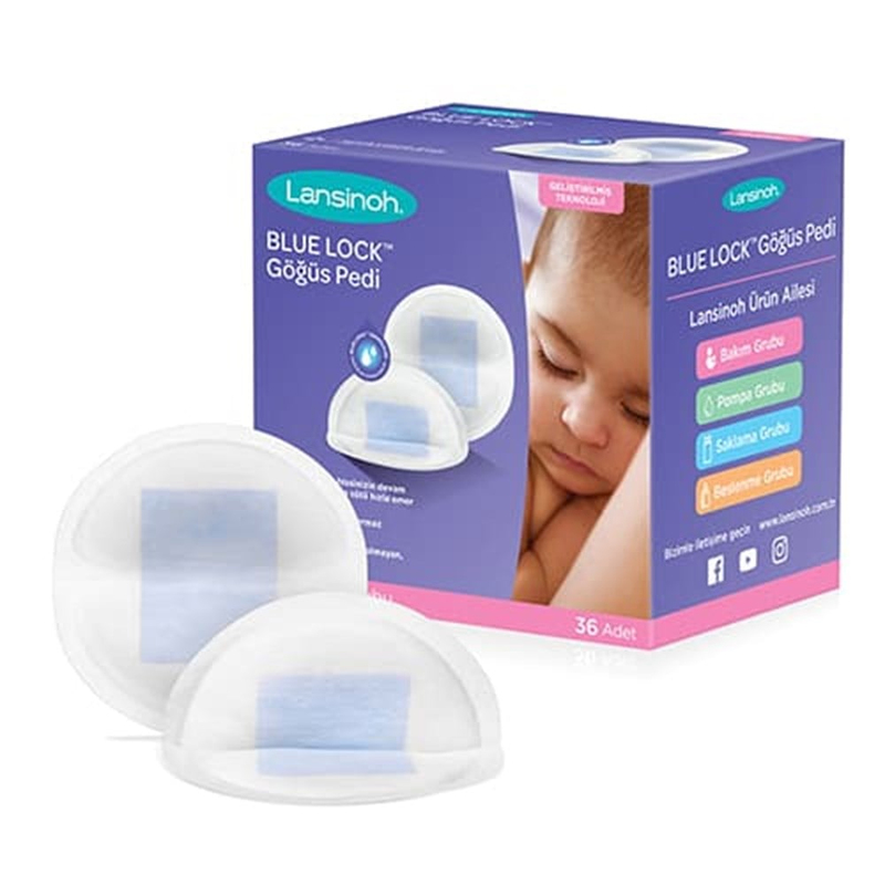 Lansinoh Blue Lock Göğüs Pedi 36'lı