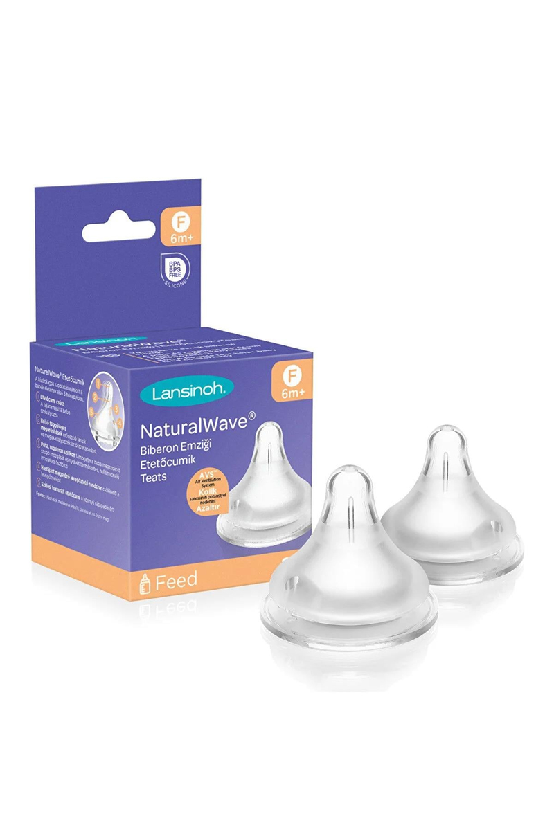 Lansinoh Natural Wave Biberon Emziği 2'li / Hızlı Akışlı