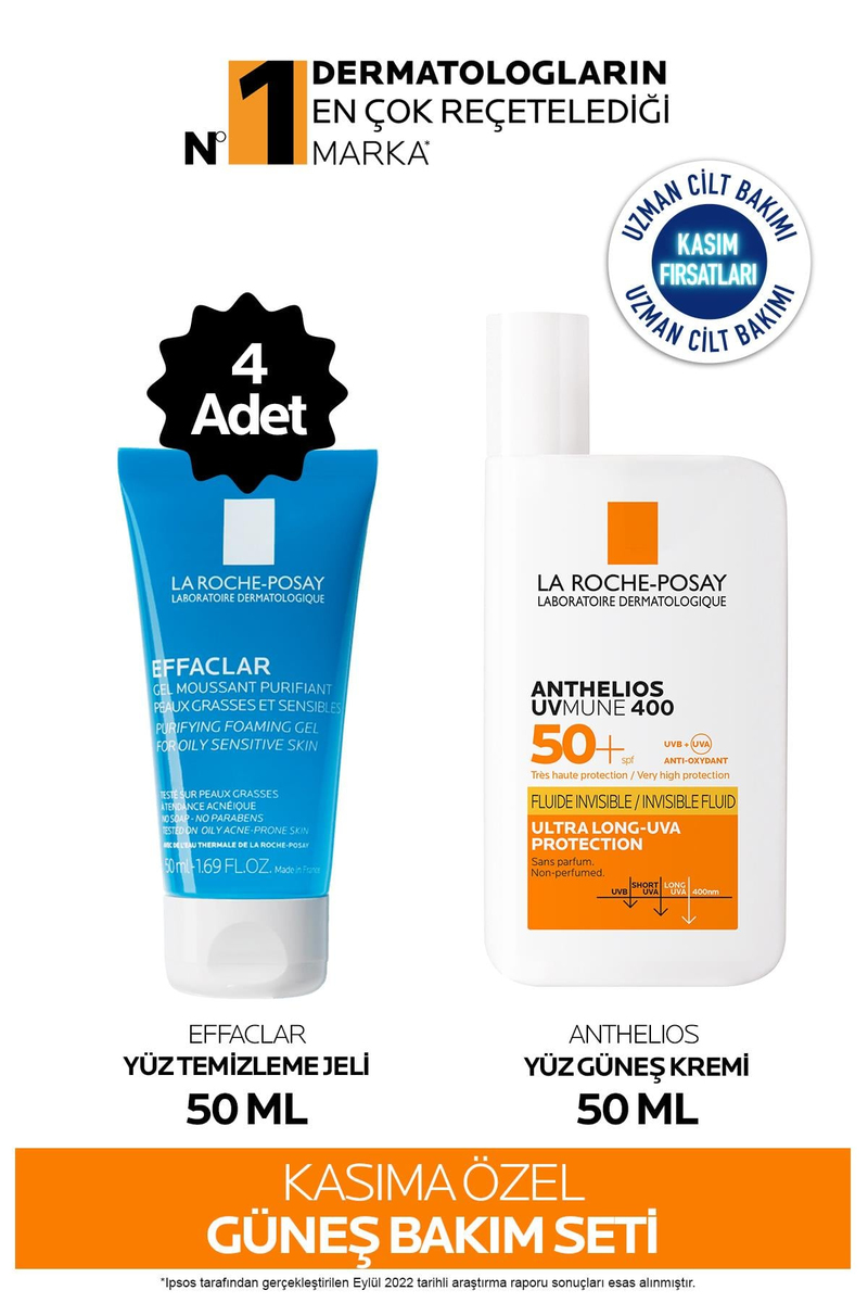 LRP Anthelios Uvmune 50 ml + 4x Effaclar Jel 50 ml