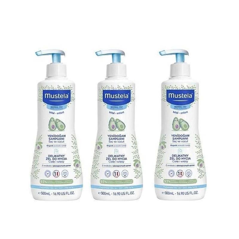 Mustela Gentle Cleansing Gel - Şampuanı 500 ml x3