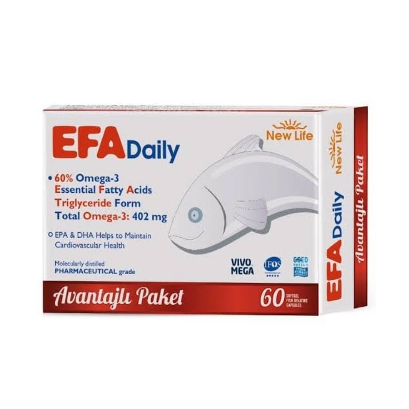 New Life Efa Daily Balık Yağı 60 Kapsül